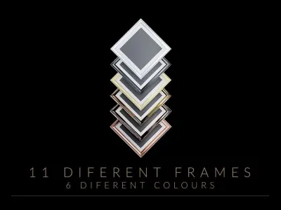 Picture Poster Decorative Frame Designs 3D Model Interior Scene 3D model