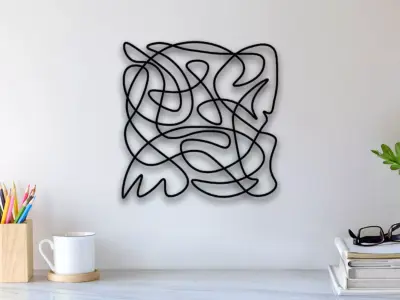 Abstract Wall Art 3D print model 5