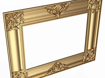 Classic Frame and Mirror 078 Low-poly 3D model