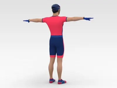Cyclist 07 3D model