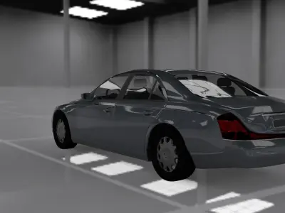 Mercedes Maybach 57 2007 Low-poly 3D model