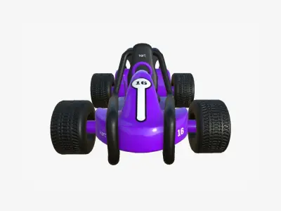 Cartoon Kart G04 Purple - Vehicle Racing Design Low-poly 3D model