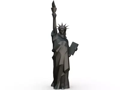 statue of liberty low poly 3D print model