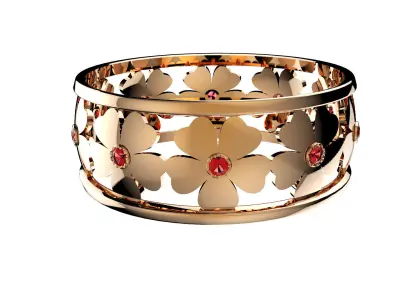 flower rings Free 3D model