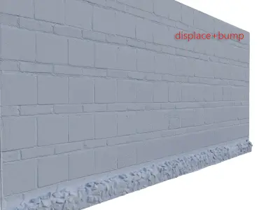 White brick wall Scan 3D model