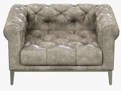 Restoration Hardware Italia Chesterfield Leather chair 3D model