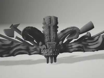  HMS VICTORY coat of arms decoration-figurehead 3D print model