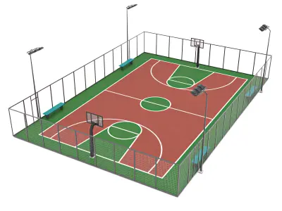 Basketball Court 1 3D model