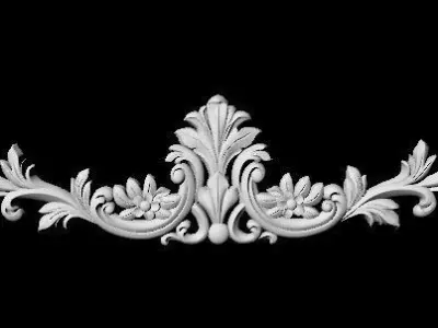 Central decor ornament for furniture 3D model 847