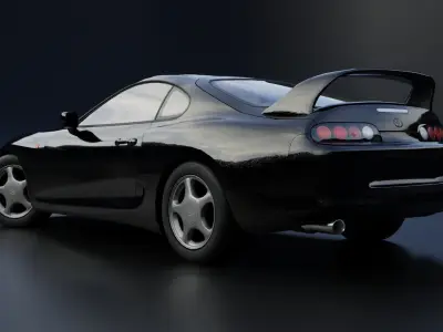 Toyota Supra MK4  Low-poly 3D model