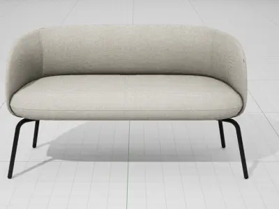 PlusHalle Low Nest Sofa UE4 Low-poly 3D model