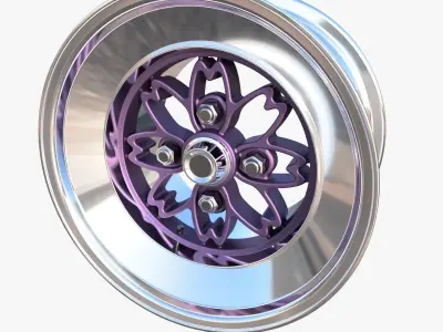 Japan oldschool rims collection 3D Model Pack
