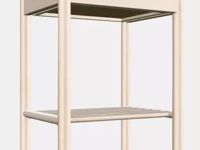 BJORKSNAS Bedside table Low-poly 3D model