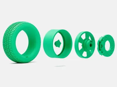 15x7 Torq Thrust D Wheel BFGoodrich Radial Tire 3D print model