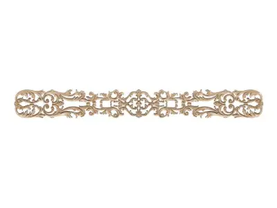 Cartouche-029 ornate wooden border 3D model