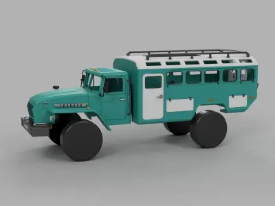 Crawler 4320 Expedition Long Cab - 1-10 RC body attachment 3D print model