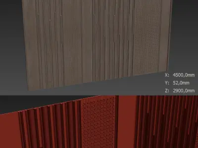 Decorative V53 Wall Panels 3D model