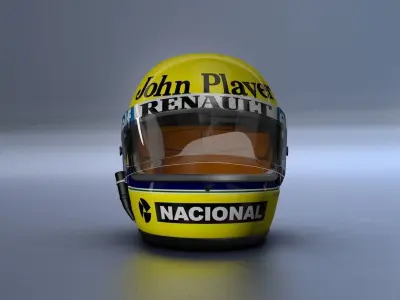 1985 Ayrton Senna Championschip Race Helmet  3D model