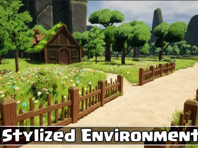 Stylized Environment Game Ready VOL02 Low-poly 3D model