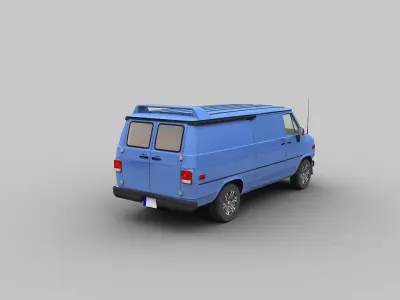 GMC VAN Low-poly 3D model