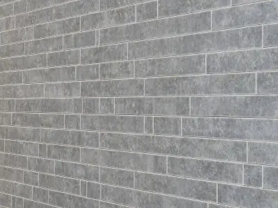 Wall long brick clinker n1 3D model