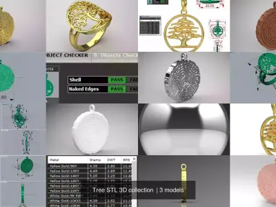 Tree STL 3D collection  3D Model Pack