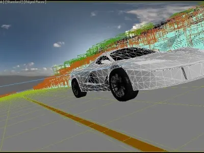 low poly AR vr car Low-poly 3D model