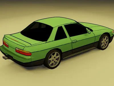 Nissan Silvia S13 1989 Low-poly 3D model