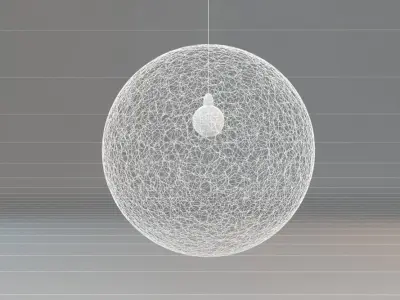 Wire Ceiling Lamp 3D model