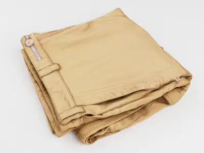 Folded hiking outdoor pants for sport and activity 3D model