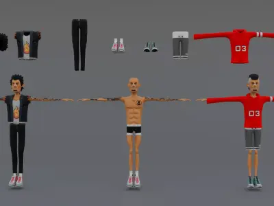 Characters Free low-poly 3D model