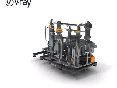 Industrial Machinery Model Pack for Realistic Production Rend... Low-poly 3D model