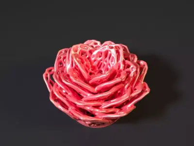 Rose voronoi 3D print model