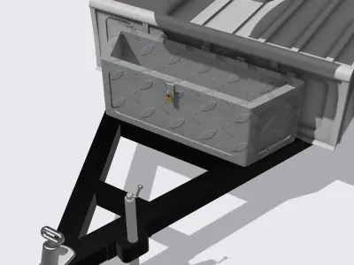 Box trailer diorama 3D print model