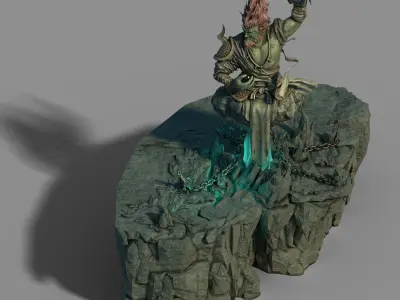 Stone Town Magic Cave - Stone Sculpture 02 3D model