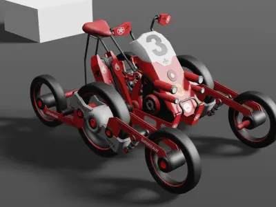 Bike 3d model honda racing bike Low-poly 3D model
