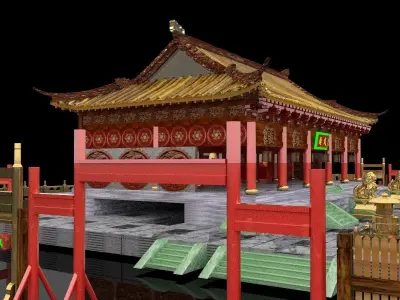 Chinese ancient house 3D model 48