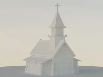 Church Lowpoly Low-poly 3D model