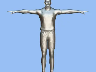 T-Pose rigged Deandre Ayton Phoenix Suns NBA 3D model