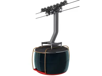 Ski lift gondola TITLIS ROTAIR  3D model