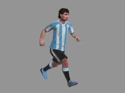 Soccer Player Rigged Low-poly 3D model