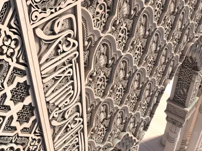 alhambra granada pavilion  3D model