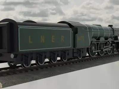 flying scotsman Low-poly 3D model