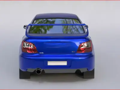 Subaru Rally Car Low-poly 3D model
