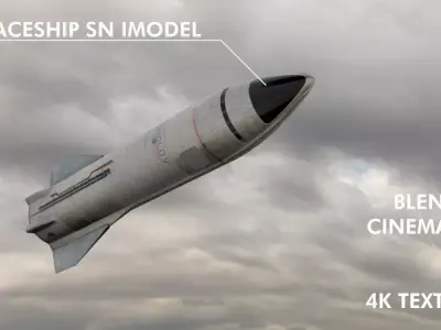 Spaceship SpaceX SN 3D Model 3D model