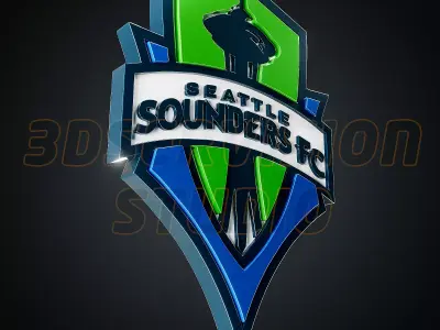 Seattle Sounders logo - Cinematic - 3D print 3D model