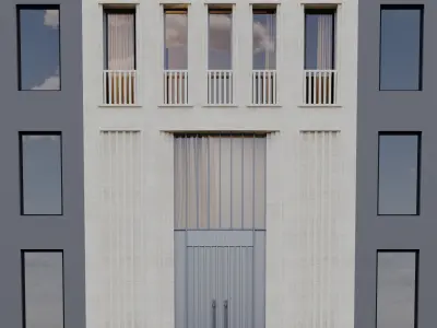 Modern building fasade 8 3D model