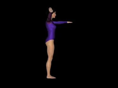 Human Gymnastic Female athlete   3D model