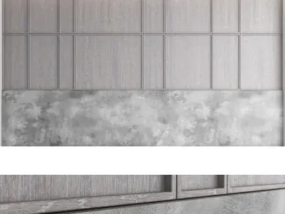 Decorative wall panel set 46 3D model