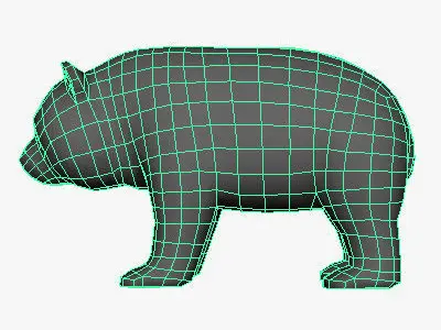 Low Poly Panda bear Low-poly 3D model